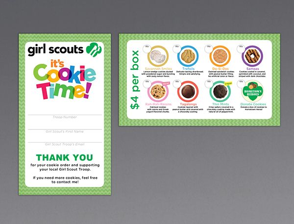 Girl Scout Cookie Business Cards